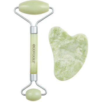 EcoTools Jade Roller & Gua Sha rulou de masaj facial și accesoriu de masaj - imagine 3